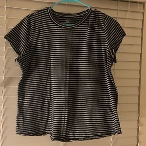 GAP Navy Blur Striped Vintage Wash Tee size L